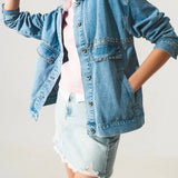 JEANSJACKE MIT NIETEN „STELLA“