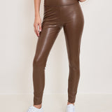 KUNSTLEDERLEGGINGS SCHOKOBRAUN