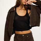 LEO JEANSJACKE IN SCHOKOBRAUN