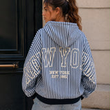 GESTREIFTER HOODIE „NEW YORK“