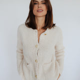TEDDYCARDIGAN IN CREMEWEISS