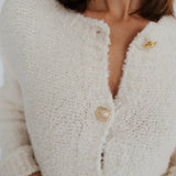 TEDDYCARDIGAN IN CREMEWEISS