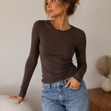 GERIPPTES MESH-LONGSLEEVE