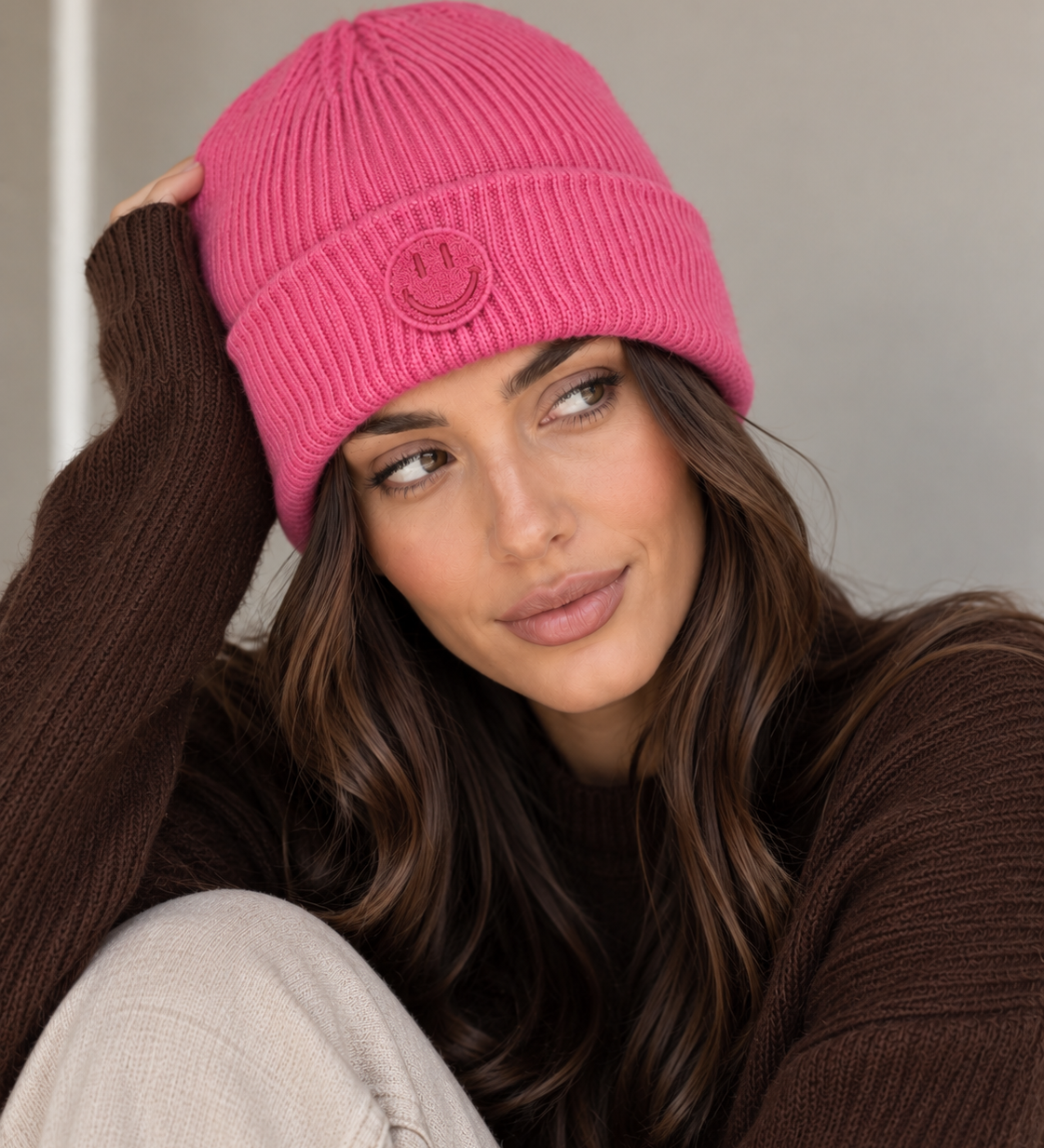 BEANIE MIT SMILEY