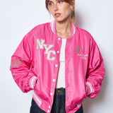 TRENDIGE BOMBERJACKE IN FUCHSIA