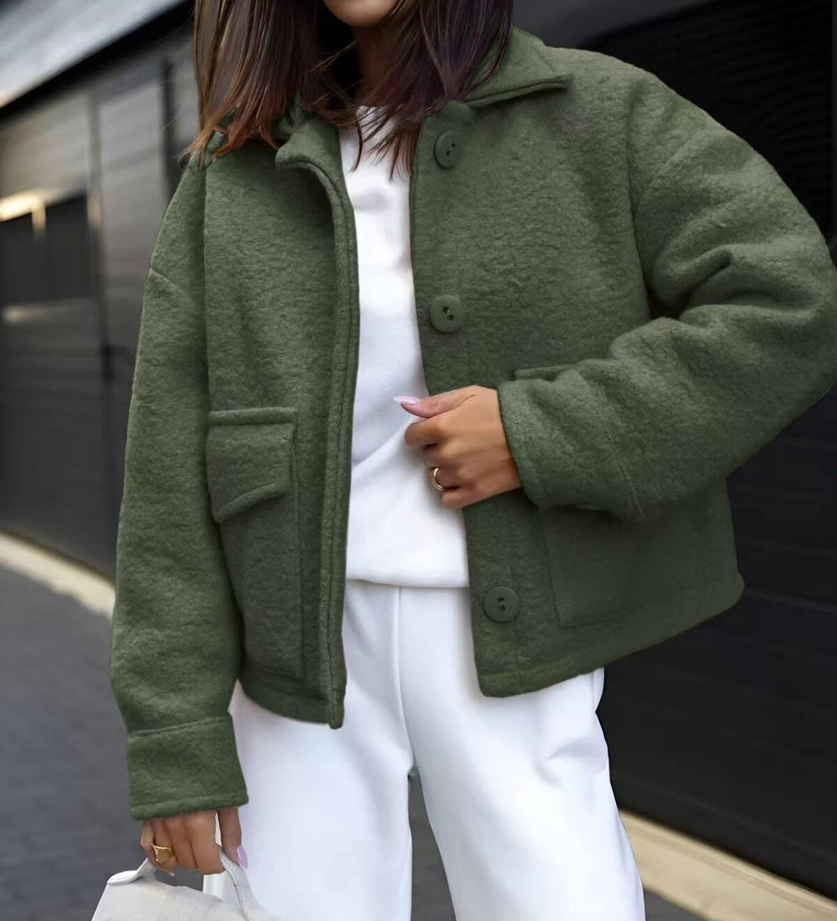 TEDDYJACKE MIT STRUKTUR