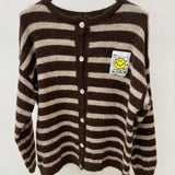 GESTREIFTER CARDIGAN "SMILEY"