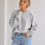 EINFARBIGER BUTTERSTOFF SWEATER "KEEP IT SIMPLE"
