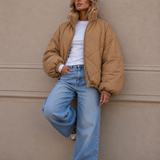 GESTEPPTE OVERSIZE PUFFER JACKE