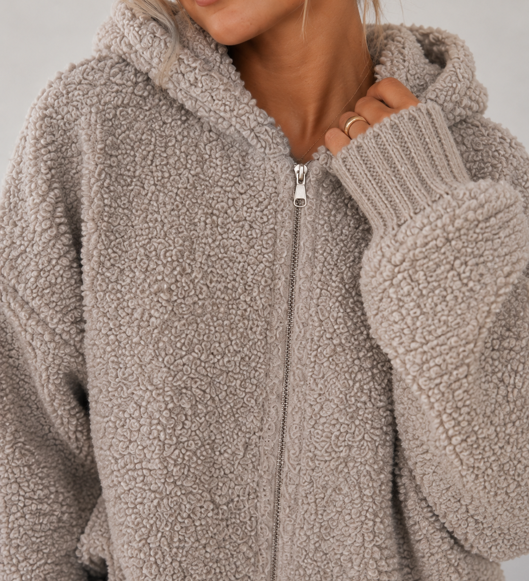 TEDDY ZIPPER „COZY CLOUD“