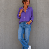 KURZE OVERSIZE MUSSELINBLUSE „PURE“