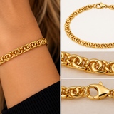 TIGERAUGEN ARMBAND 333 GOLD - 4,4mm