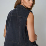 ÄRMELLOSE JEANSJACKE „BRIANA“