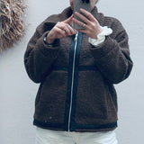 TEDDYJACKE MIT KONTRAST-DETAILS "CARO"