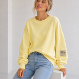 EINFARBIGER BUTTERSTOFF SWEATER "KEEP IT SIMPLE"