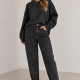 MOM JEANS ANTHRAZIT LEO