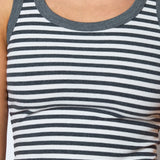 GERIPPTES TANKTOP MIT STREIFEN