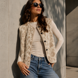 LEO TEDDYWESTE IN CREME/BEIGE