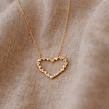 ZARTE HERZKETTE AUS STERLINGSILBER & 18KT VERGOLDUNG