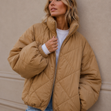 GESTEPPTE OVERSIZE PUFFER JACKE