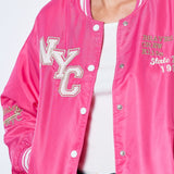 TRENDIGE BOMBERJACKE IN FUCHSIA