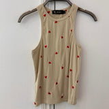 GERIPPTES TANKTOP MIT HERZCHENSTICK