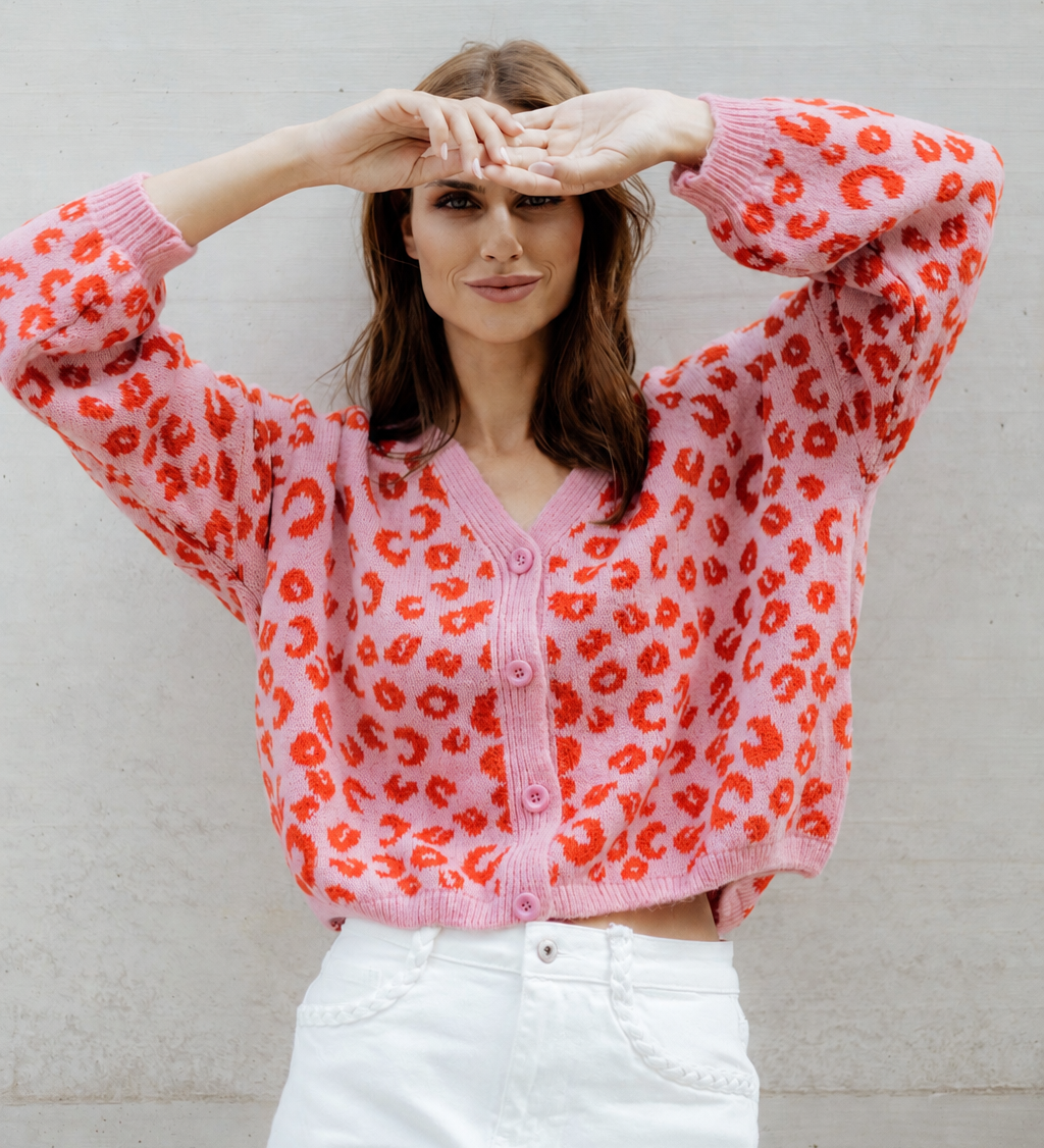 STRICKJACKE "COLOURFUL LEO"