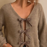 LEO-SCHLEIFEN CARDIGAN