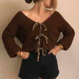 LEO-SCHLEIFEN CARDIGAN