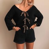 LEO-SCHLEIFEN CARDIGAN