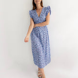 MAXI MUSSELINKLEID „BLUE LEO“