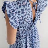 MAXI MUSSELINKLEID „BLUE LEO“