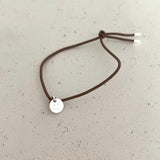 HANDGEFERTIGTES NYLONBÄNDCHEN MIT ANHÄNGER-PLAKETTE "KLEEBLATT, SMILEY, NO SMILEY"