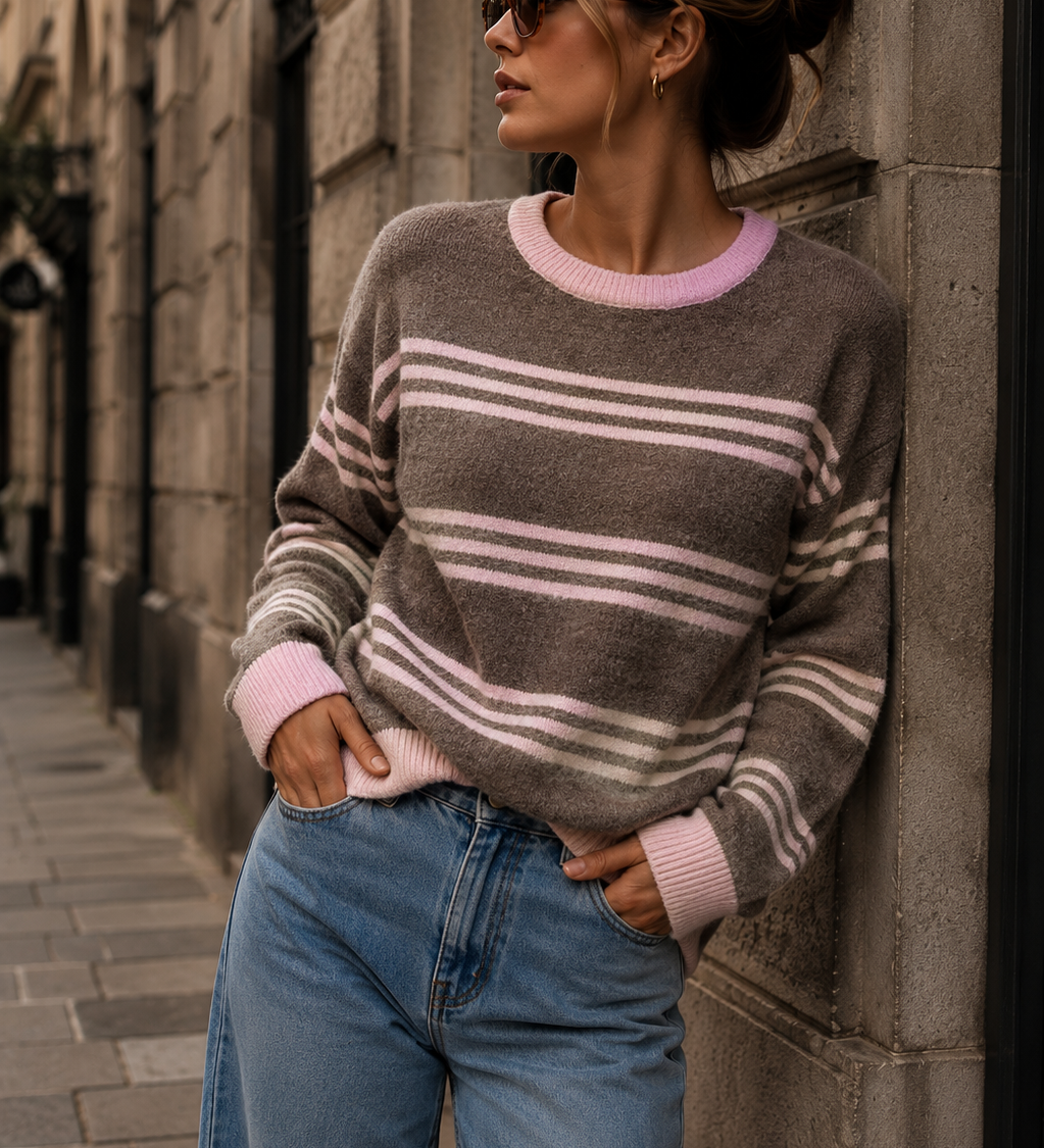 STRICKPULLOVER „MILA STRIPES“