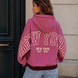 GESTREIFTER HOODIE „NEW YORK“