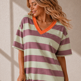 LOLLIPOP SHIRT-KLEID MIT V-AUSSCHNITT