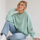 EINFARBIGER BUTTERSTOFF SWEATER "KEEP IT SIMPLE"
