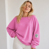 EINFARBIGER BUTTERSTOFF SWEATER "KEEP IT SIMPLE"