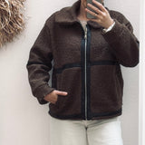 TEDDYJACKE MIT KONTRAST-DETAILS "CARO"