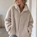 UNGEFÜTTERTE TEDDYJACKE „SARA“