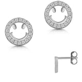 ZIERLICHE OHRSTECKER „SMILEY“ - 925/ - Silber 18KT VERGOLDET