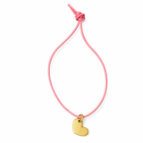 HANDGEFERTIGTES NYLONBÄNDCHEN MIT HERZANHÄNGER STERLINGSILBER & 18KT VERGOLDUNG