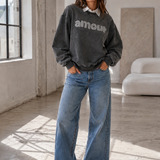 SWEATSHIRT AMOUR WASHED GREY