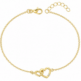 ARMBAND 18KT VERGOLDET „TWIN HEARTS“