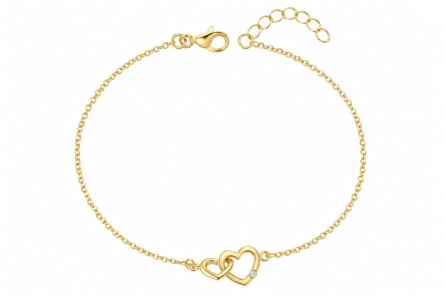 ARMBAND 18KT VERGOLDET „TWIN HEARTS“