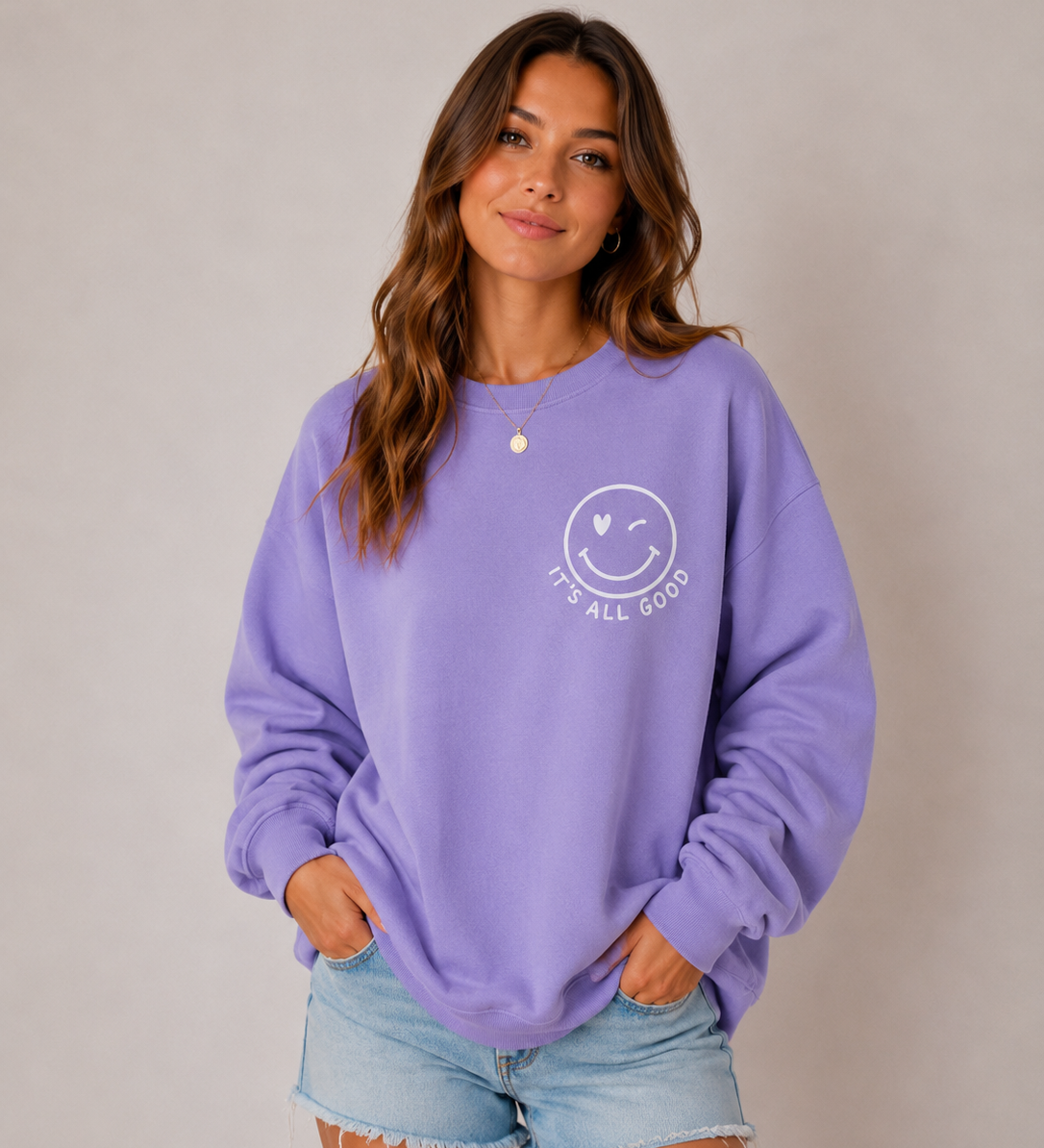 SWEATER „IT‘S ALL GOOD OVERSIZE SWEATER“