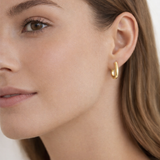 OVALE CREOLEN IN SILBER UND 18Kt VERGOLDUNG