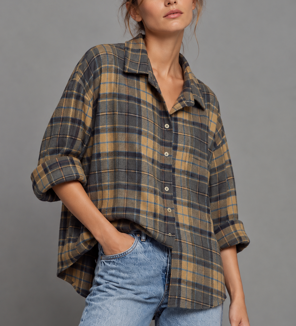 FEMININES FLANELLHEMD „SARAH“