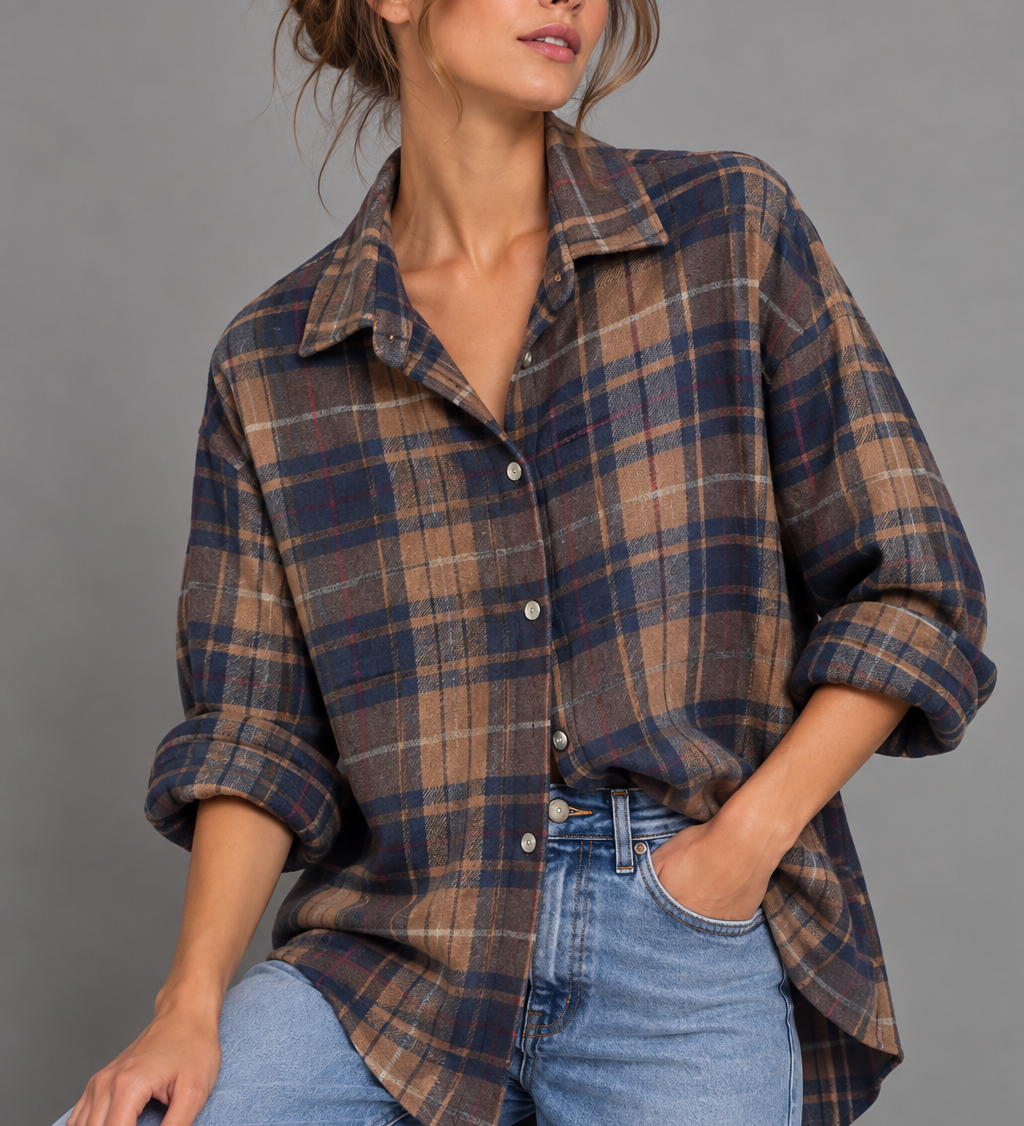 FEMININES FLANELLHEMD „SARAH“