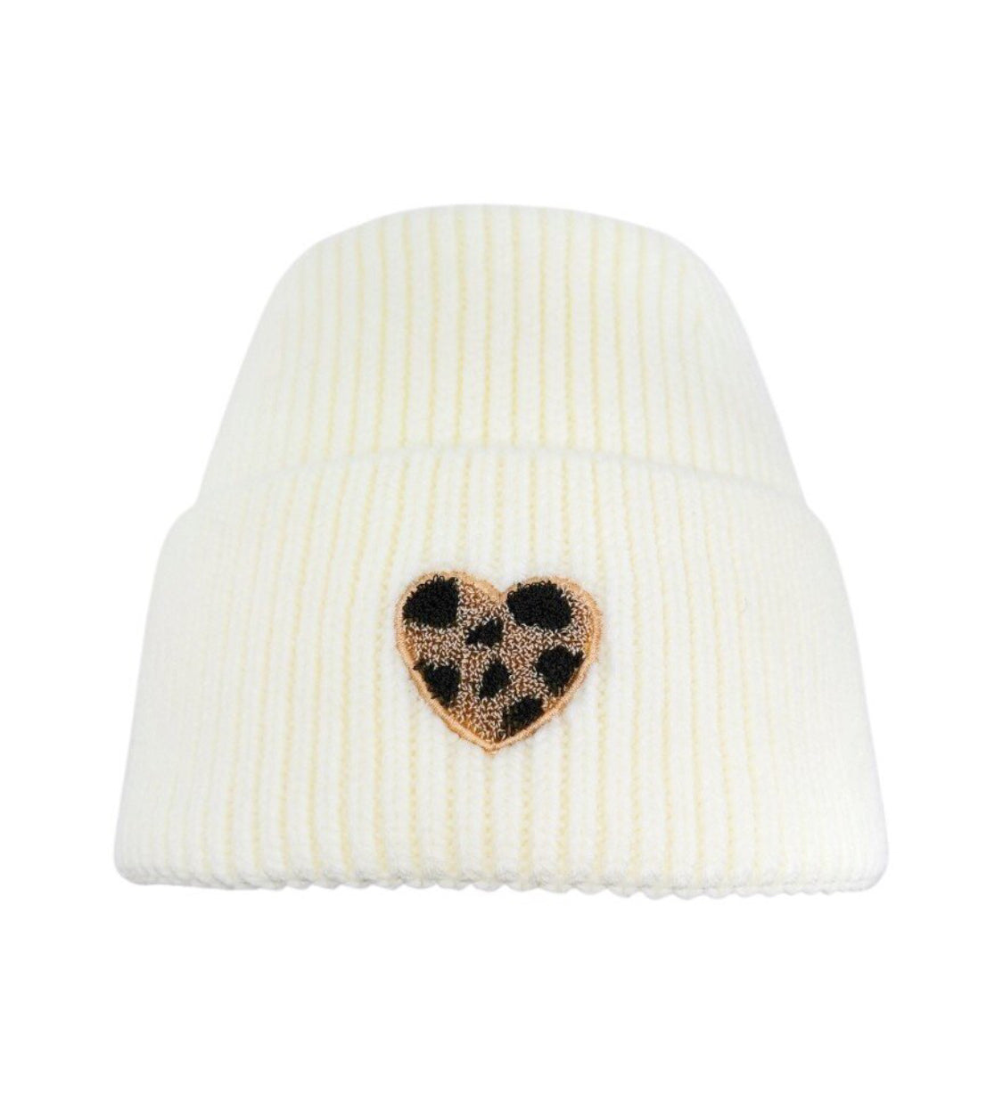 BEANIE MIT LEOHERZCHEN „NIA“